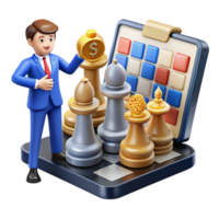 vibrant abstract Strategic Financial Planning Chess Game Business Strategy original png