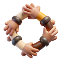 impressive creative Unity, Teamwork, Collaboration Diverse Hands in a Circle professional png