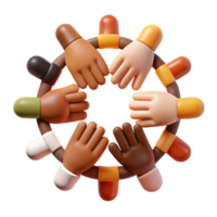 extraordinary rustic Unity, Diversity, Teamwork Hands in a Circle high resolution png
