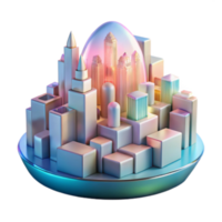 wonderful rustic Cityscape under a Dome Modern Architectural Blocks exclusive png