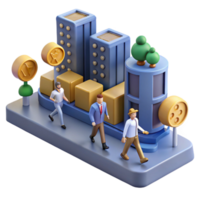 beautiful abstract Urban Logistics Cityscapes, Delivery, and Efficient Transportation detailed png