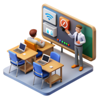 stunning rustic Interactive Classroom Technology Digital Learning with Wifi Tablets high quality png