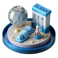 serene creative Clean Tech Lunar Surface Purification System authentic png