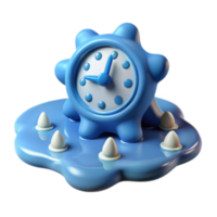 serene classic Melting Clock Time is Running Out 3D Render original png