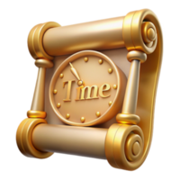 wonderful vintage Golden Clock Scroll A Timeless Design authentic png