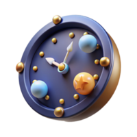 wonderful artistic 3D Clock Design Celestial Timepiece authentic png