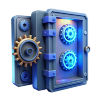 serene minimalist Secure Digital Vault Advanced Encryption Data Protection 4K png