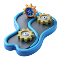 serene abstract Interconnected Gears Process Optimization and Workflow Efficiency professional png