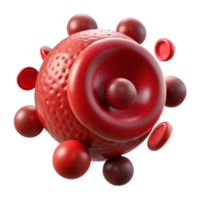 vibrant contemporary Red Blood Cell Aggregation 3D Model of Cellular Structure authentic png