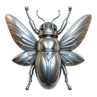 dramatic rustic Metallic Insect Robot 3D Model of a Futuristic Bug high quality png