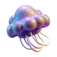 extraordinary creative Abstract Cloud Computing Network 3D Render premium png