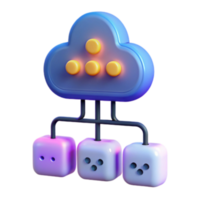 elegant abstract Cloud Computing Distributed Network Architecture professional png