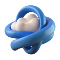 magnificent modern Abstract Cloud Computing Concept 3D Render of Intertwined Forms high resolution png
