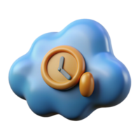 dramatic vintage Cloud Clock Time Management, 3D Render, Cloud Storage, Clock Icon, Digital Clock, Timekeeping, Schedule, Alarm Clock, Reminder, Productivity 4K png