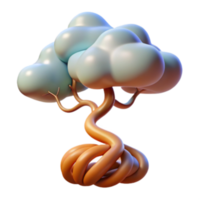 impressive vintage Abstract Twisted Tree 3D Render of Unique Tree Design authentic png