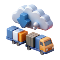 beautiful minimalist Cloud Data Delivery Secure Efficient Transport high resolution png