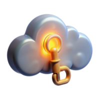 dramatic traditional Cloud Security Access Encryption with Key professional png