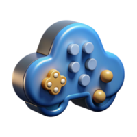 serene traditional Cloud Shaped Game Controller 3D Render high resolution png