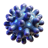 magnificent artistic 3D Model of a Microscopic Virus Particle detailed png