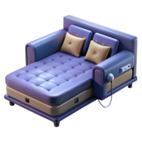 beautiful classic Modern Power Recliner Chaise Lounge with Cushions authentic png