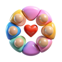 serene abstract Colorful Unity A Circle of Support and Love authentic png