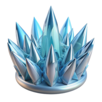 vibrant rustic Icy Crystal Cluster 3D Render of Sparkling, Pointed Formations high quality png