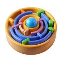 impressive artistic Colorful 3D Maze Puzzle A Circular Labyrinth Challenge high resolution png