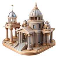 magnificent creative Classical Architecture Dome, Columns, Temple Model high resolution png