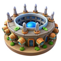 elegant vintage Circular Arena Fantasy Game Asset high quality png