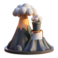dramatic abstract Volcano and Factory A Comparison of Emissions exclusive png