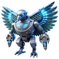 beautiful artistic Cybernetic Avian Robot Futuristic Mechanical Bird Design authentic png