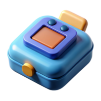 stunning rustic 3D Render of a Retro Digital Device professional png