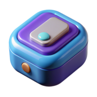 serene traditional Abstract 3D Render of Colorful Layered Box 4K png