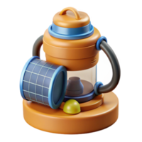 impressive modern Futuristic Solar Powered Device 3D Render high resolution png