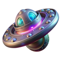 elegant rustic Futuristic Spaceship 3D Render of UFO Design genuine png