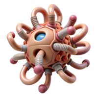 dramatic abstract Abstract 3D Render of a Bio-Mechanical Organism detailed png
