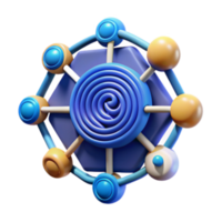 stunning modern Abstract 3D Network Circular Node Connections genuine png
