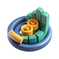 serene abstract Abstract 3D Data Visualization Growth Charts and Trends exclusive png