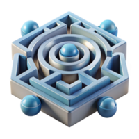 stunning traditional 3D Maze Puzzle Navigate the Intricate Labyrinth high resolution png