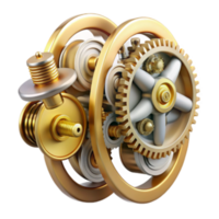 serene classic Complex Gear System Precision Engineering and Interlocking Components premium png