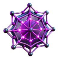 beautiful abstract Abstract Network Structure 3D Model of Interconnected Nodes exclusive png
