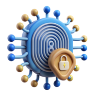 wonderful abstract Digital Security Biometric Authentication Network Protection 4K png