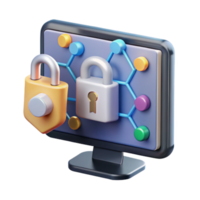 beautiful modern Computer Security Protecting Data with Encryption and Network Security 4K png