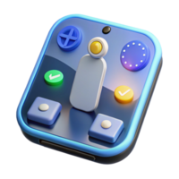 vibrant vintage 3D Interface Design Colorful App Buttons and Controls high quality png
