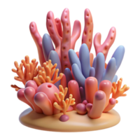 vibrant creative Vibrant Coral Reef 3D Render high resolution png