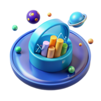 serene abstract Data Visualization Exploring Trends in a 3D Universe high resolution png