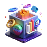 wonderful rustic Financial Data Visualization Charts, Graphs Cubes genuine png