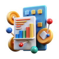 impressive abstract Data Visualization Charts, Graphs, and UI Design detailed png