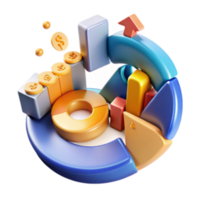 beautiful modern Financial Growth Data Visualization Charts Graphs original png