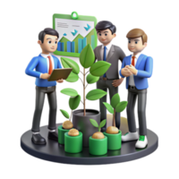 dramatic minimalist Business Growth Investing in Sustainable Future detailed png